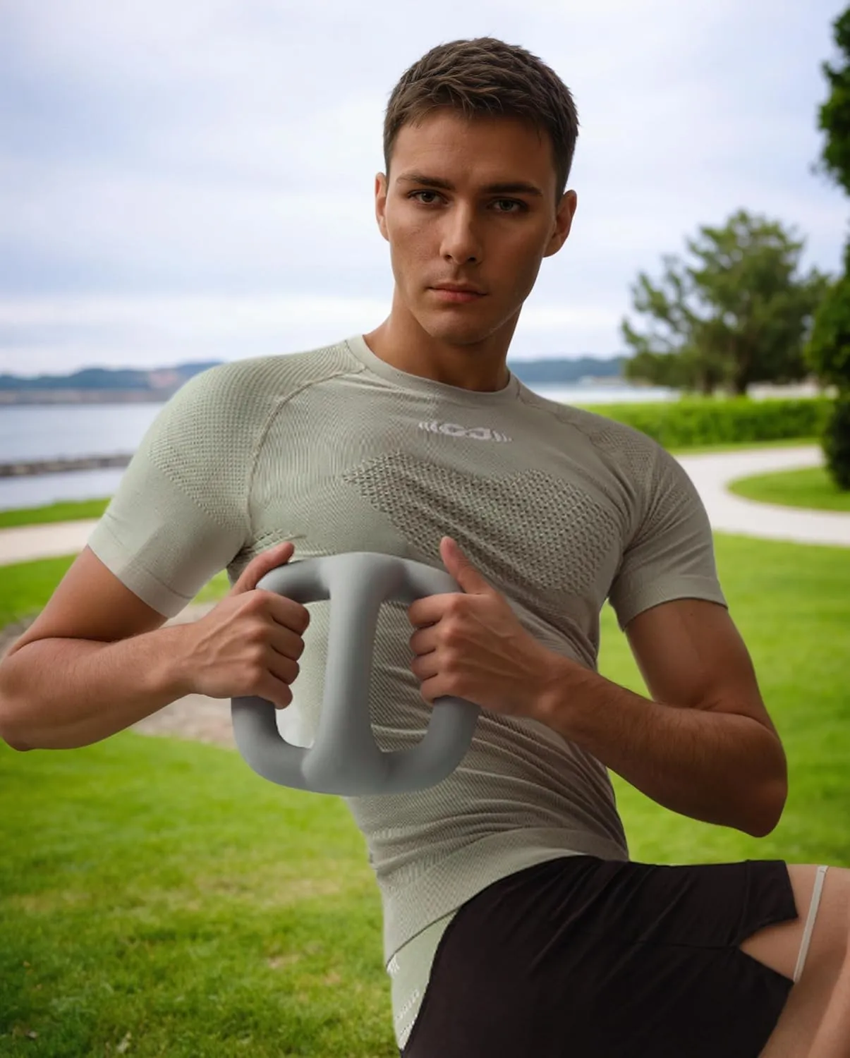 3-Piece T-Shirt for Men Sport Quick Dry Tight-Fit Moisture-Wicking Workout Shirts with for Yoga Gym Active Lifestyle