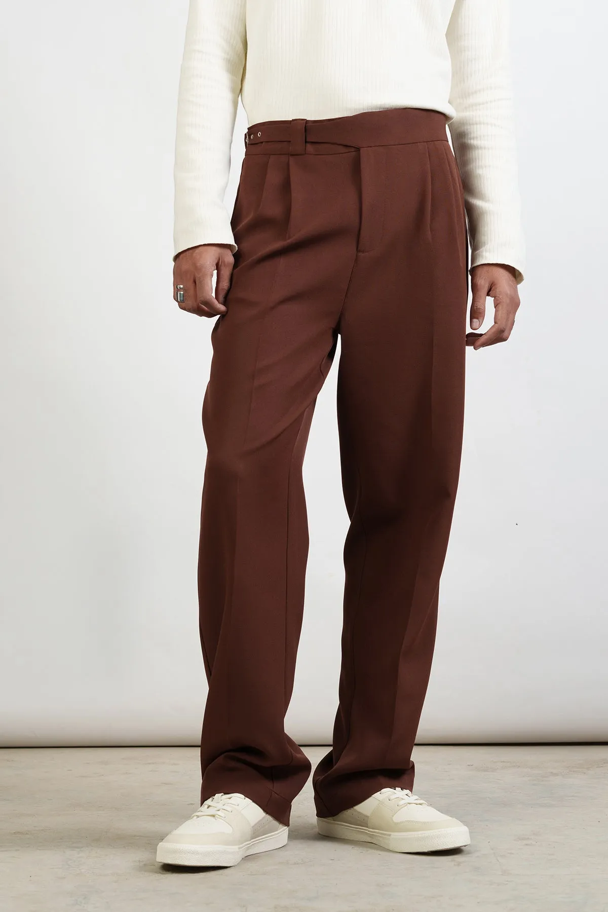 Almond Gurkha Men's Korean Pants