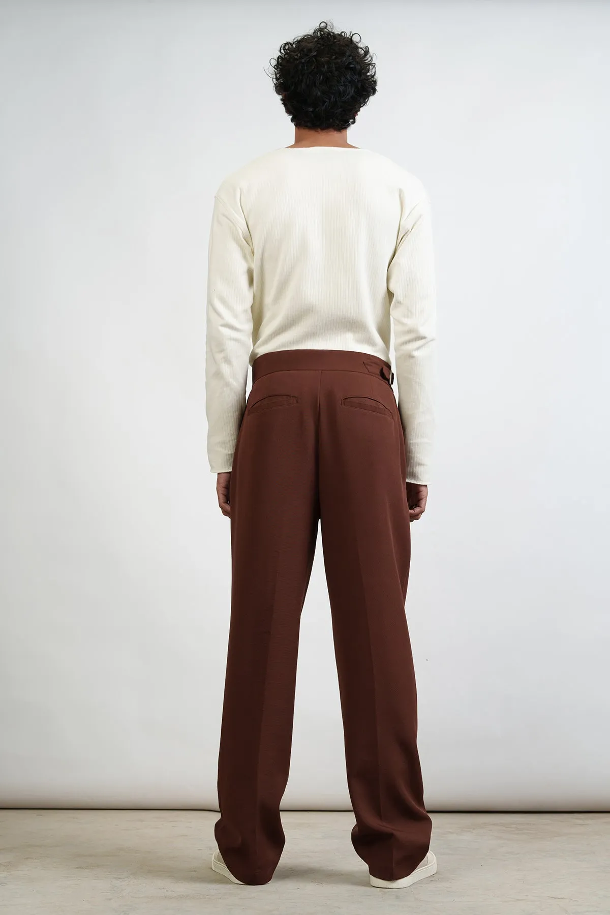 Almond Gurkha Men's Korean Pants
