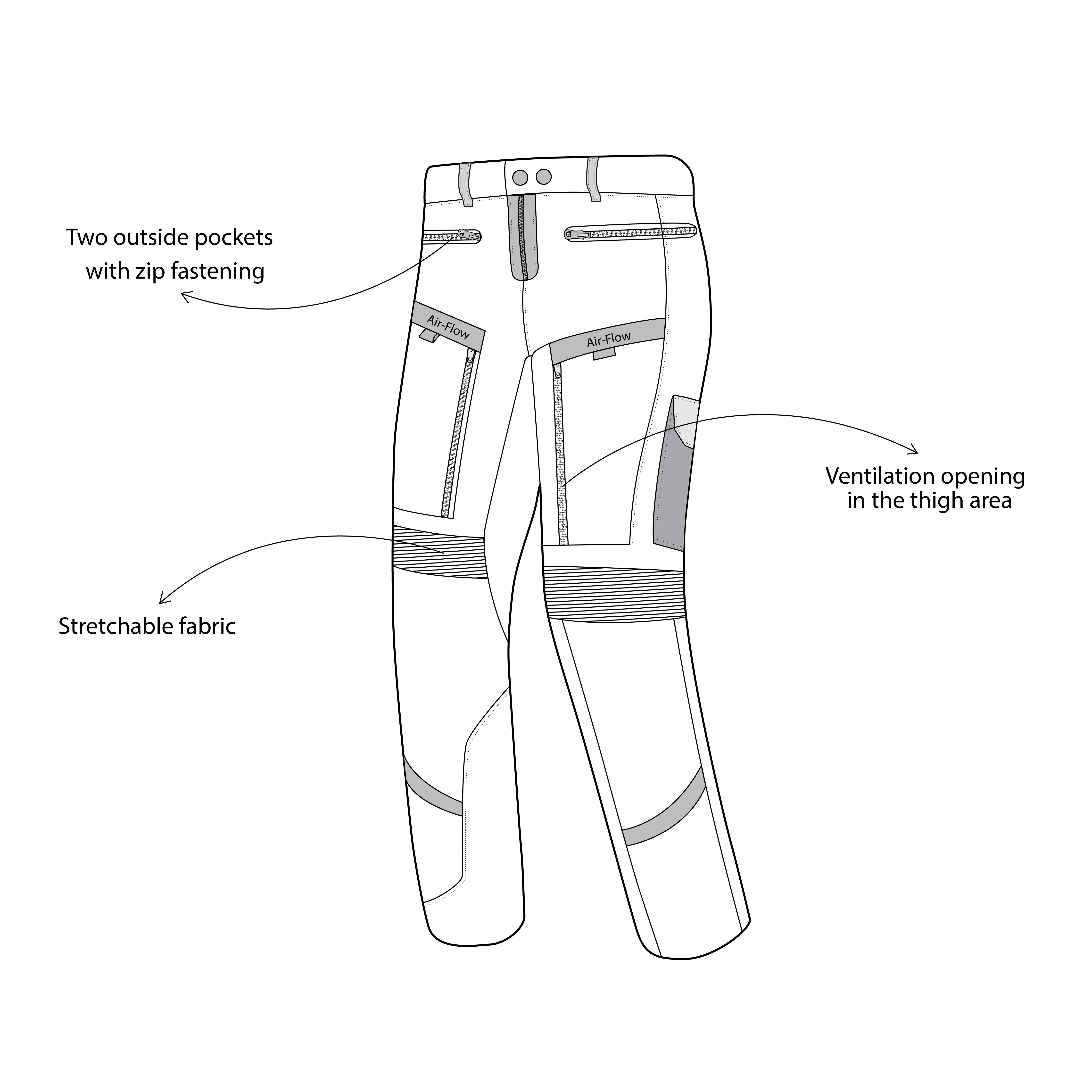 BELA Transformer 34L - Textile Pant - BLACK DARK GRAY