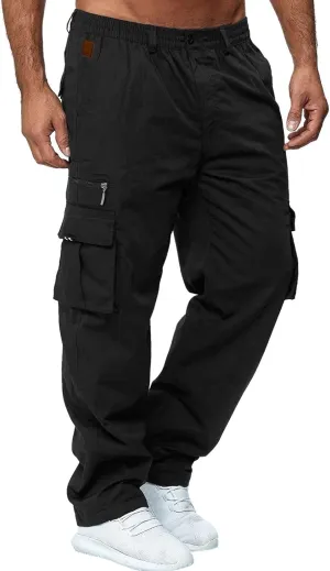 Cargo Pants for Men Relaxed Fit Men's Basic Active Fleece Jogger Pants Regular and Big & Tall Sizes Winter Sweatpants