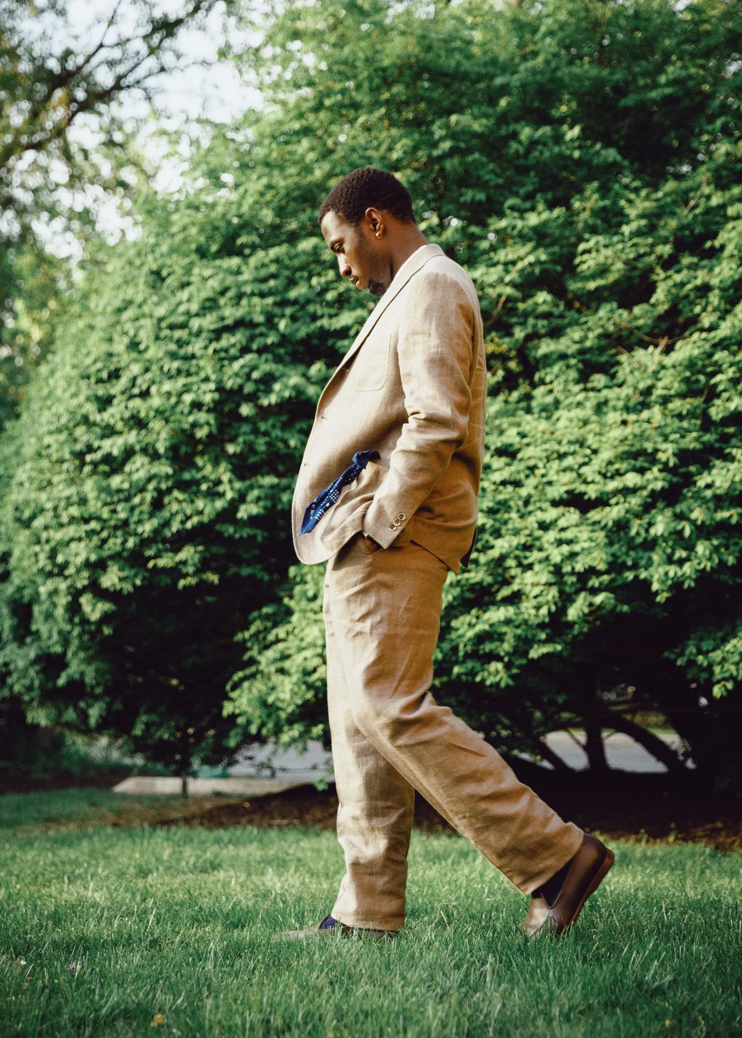 French Linen Pleated Trouser