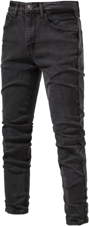 Jean Pants for Men Slim Fit Straight Leg Jean Stretch Skinny Denim Pencil Pants Distressed Comfort Flex Waist Pants