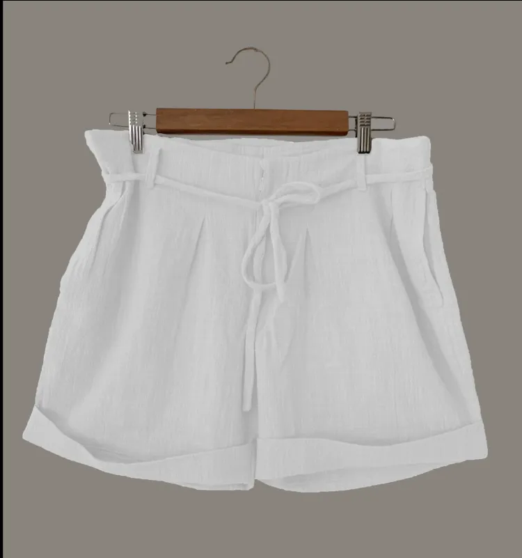 LINEN SHORTS - ARTICHOKE GREEN