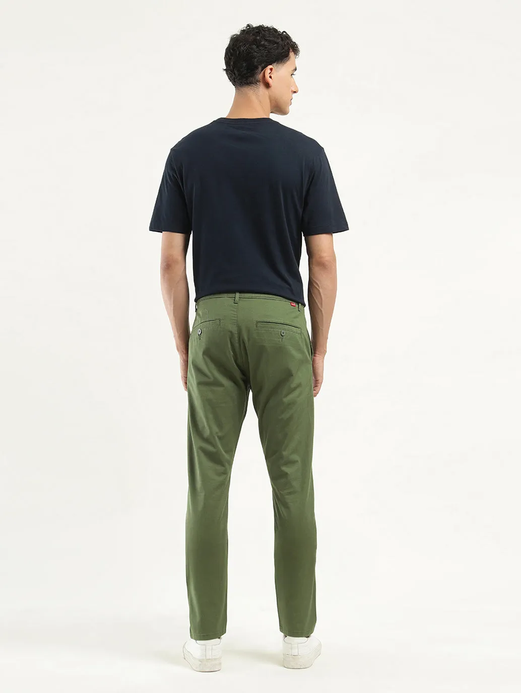 Men's Olive Slim Tapered Fit Chinos