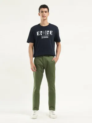 Men's Olive Slim Tapered Fit Chinos