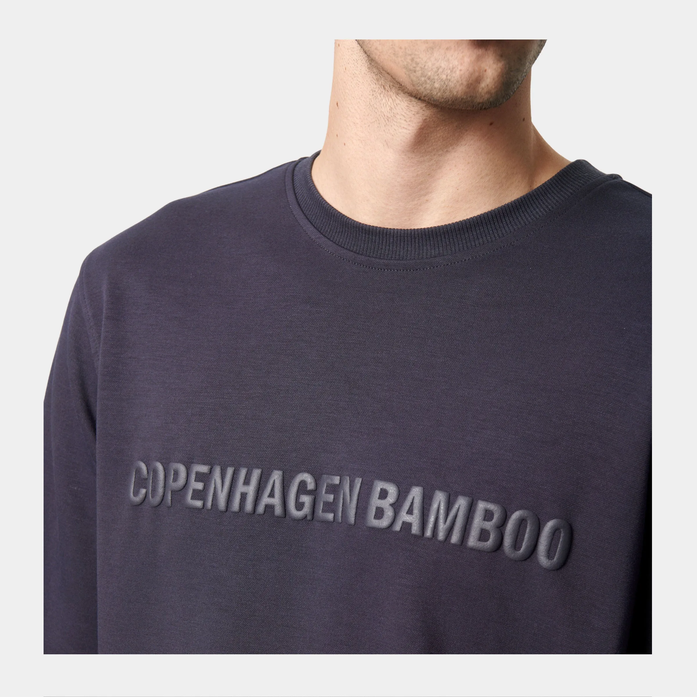 Mørkegråt bambus joggingsæt med logo