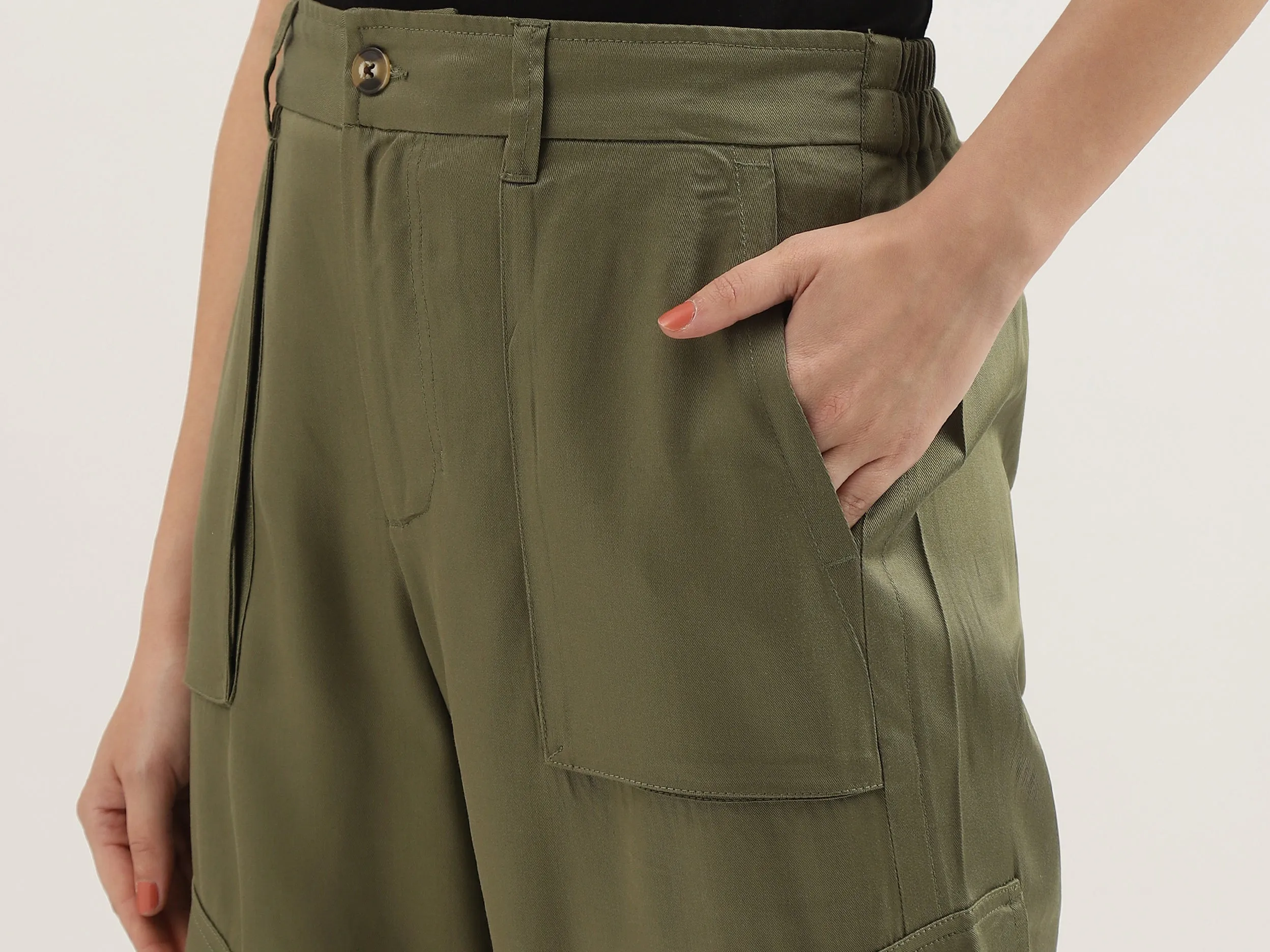 Solid Regular Fit Trousers