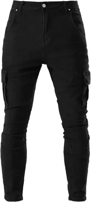 SUWBMHWE Mens Jeans Slim Fit,Mens Ripped Stretch Distressed Destroyed Jeans Skinny Jeans Side Striped Denim Pants