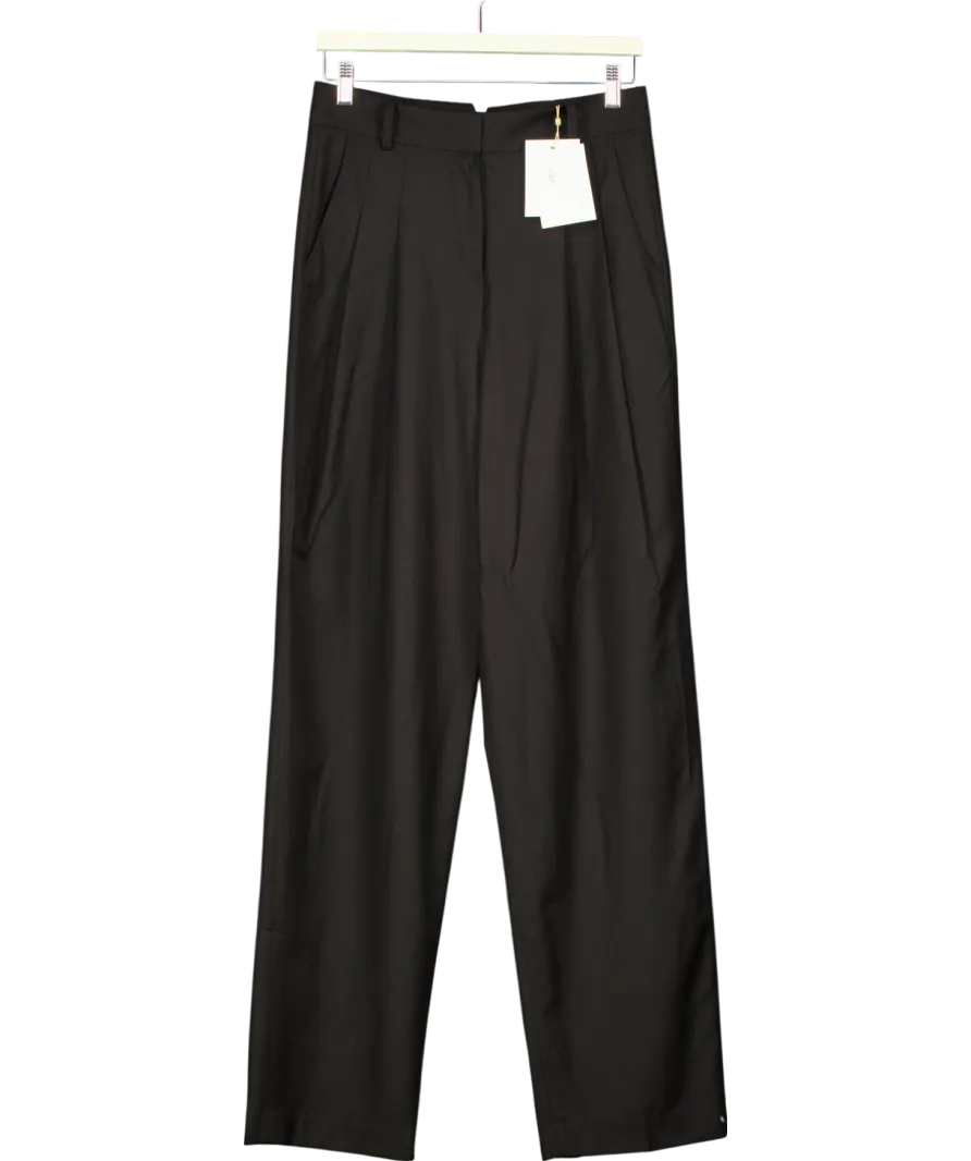 The Frankie Shop Black Gelso Pleated Trousers UK S