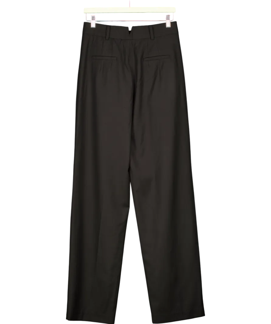 The Frankie Shop Black Gelso Pleated Trousers UK S