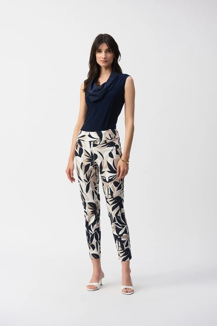 Tropical Print Slim Fit Pants