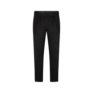 Trousers wide fit linen black
