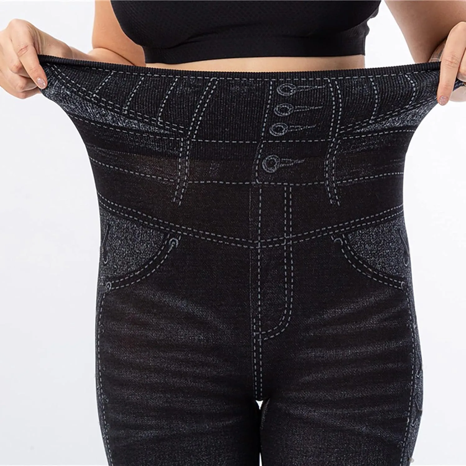 Womens Straight Leg Jeans Flowers Floral Print High Waist Faded Skinny Denim Pants Casual Slim Stretch Pencil Jegging
